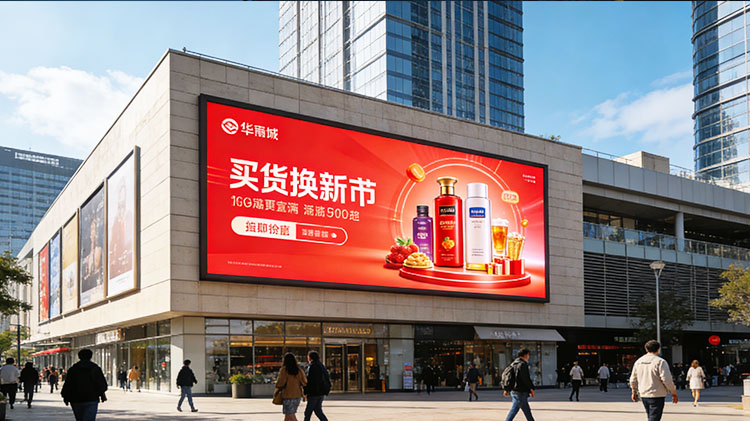 商场外墙LED显示屏怎么安装，商场户外广告LED屏的安装方法